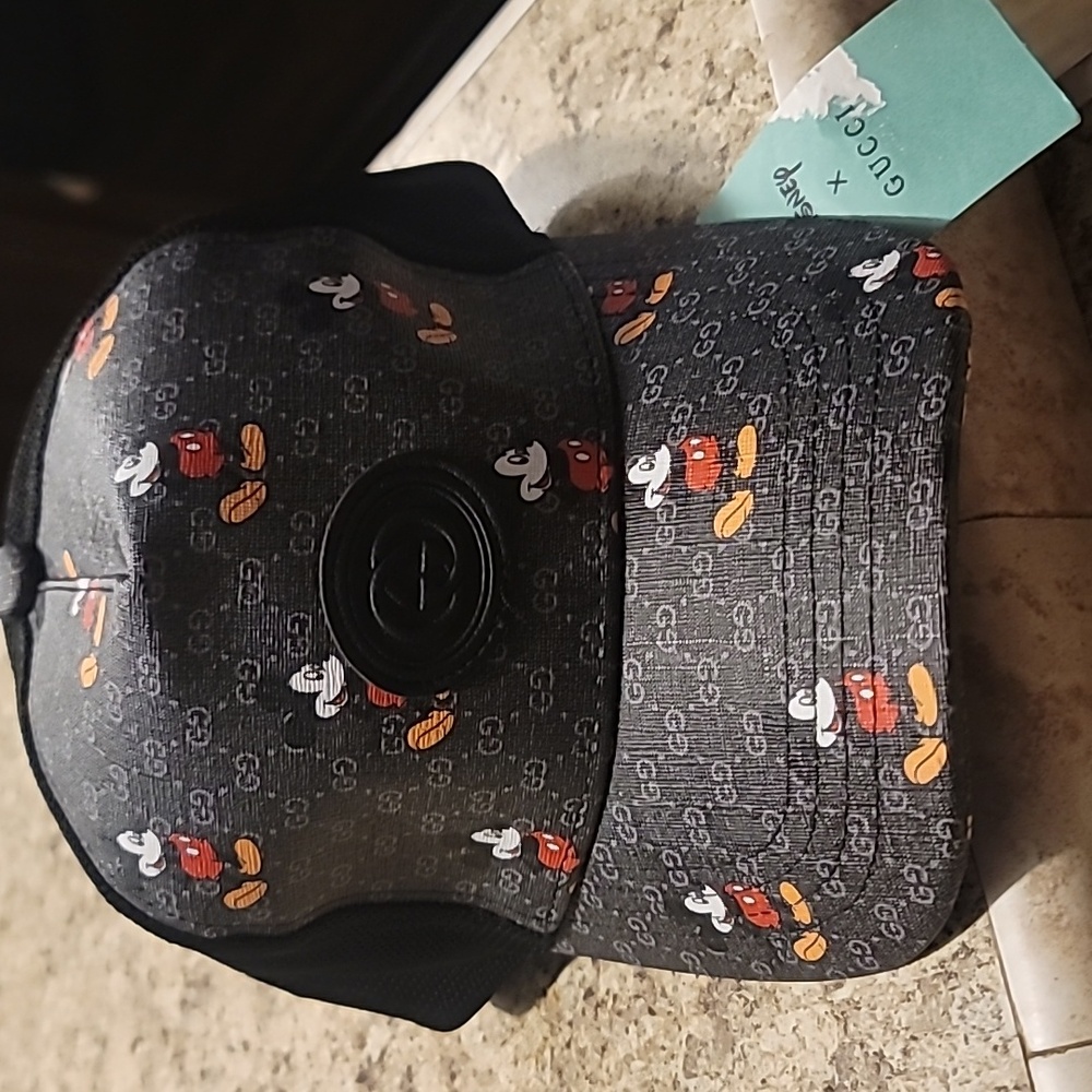 Gucci x Disney Black Cap with Mickey Mouse Design